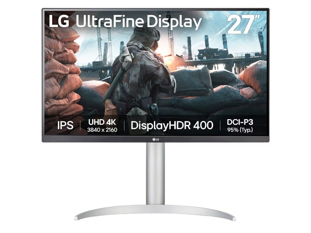 LG LED 4K IPS Monitor 27UP650K-W, 27",3840x2160, 1200:1,5 ms,HDMI*2 - DP*1, HDR10, Pivot, Height, Tilt