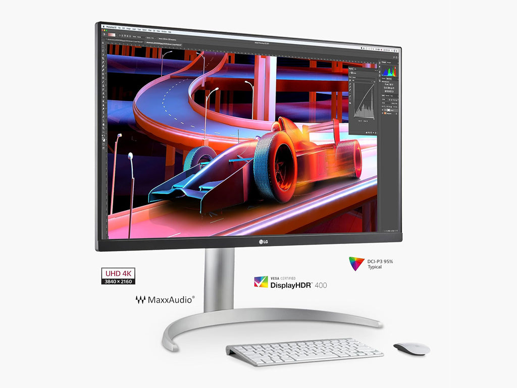 LG LED 4K IPS Monitor 27UP85NP-W,27",3840x2160,1000:1,5 ms,HDMI*2 - DP*1 - USB-C, HDR10,Pivot,HAS,USB