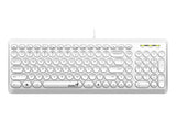 GENIUS SlimStar Q200 Keyboard, Multimedia, YU layout, Slim Round Key, 1.5m, White