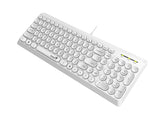GENIUS SlimStar Q200 Keyboard, Multimedia, YU layout, Slim Round Key, 1.5m, White