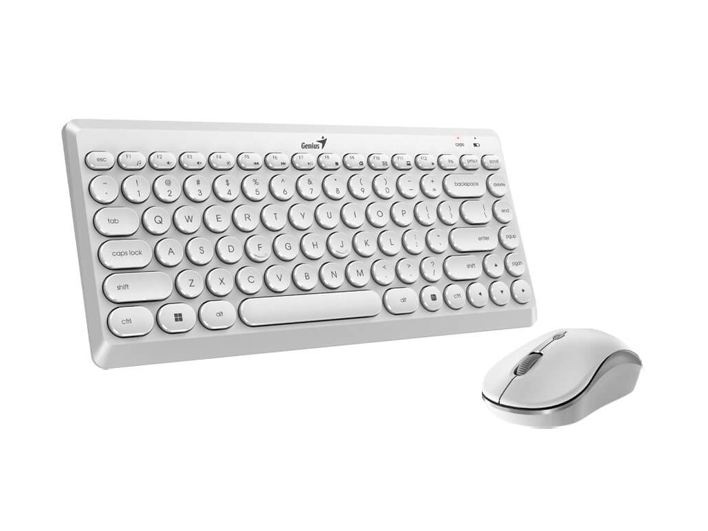 GENIUS LuxeMate Q8000 Wireless Keyboard + Mouse, YU layout, White
