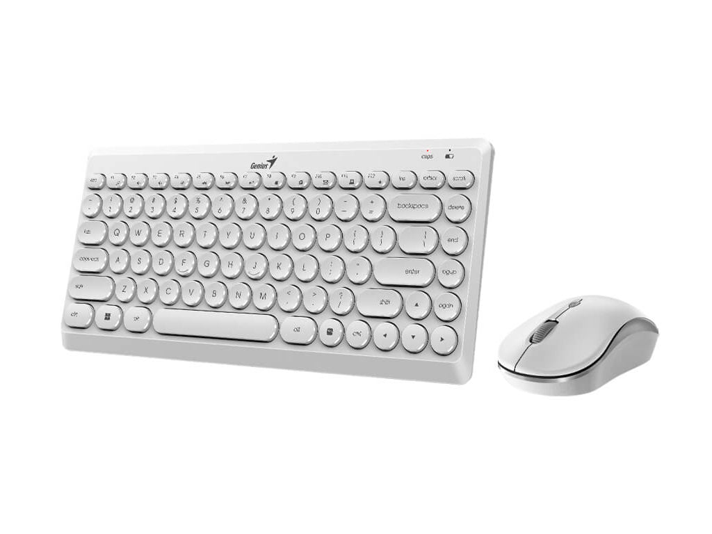 GENIUS LuxeMate Q8000 Wireless Keyboard + Mouse, YU layout, White
