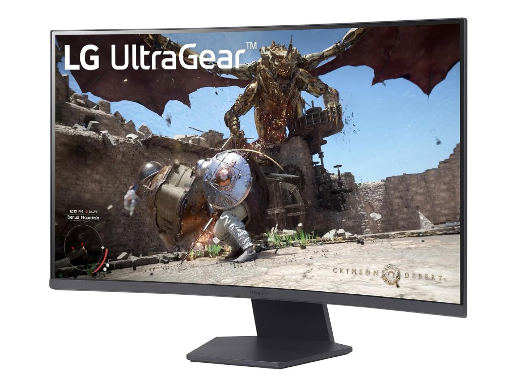LG UltraGear Curved Monitor 32GS60QC-B, 31.5" QHD 2560x1440, 180Hz, 1 ms, 3000:1, HDMI*2 - DP, HDR10