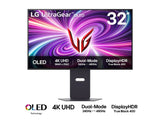 LG 32" 32GS95UV-B UltraGear Dual-Mode OLED Gaming Monitor, 4K UHD 3840x2160, 480Hz,0.03ms,DP - HDMI*2