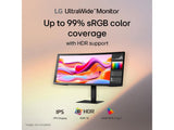 LG 34" Curved UltraWide WQHD Monitor 34U650A-B,3440x1440,21:9,100Hz, HDMI*2 - DP,7W* 2, HAS, USB-C,LAN