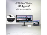 LG 34" Curved UltraWide WQHD Monitor 34U650A-B,3440x1440,21:9,100Hz, HDMI*2 - DP,7W* 2, HAS, USB-C,LAN