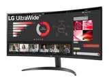 LG 34" Curved UltraWide QHD Monitor 34WR50QK-B,3440x1440, 21:9, 100Hz, 3000:1, 5ms, HDMI*2 - DP