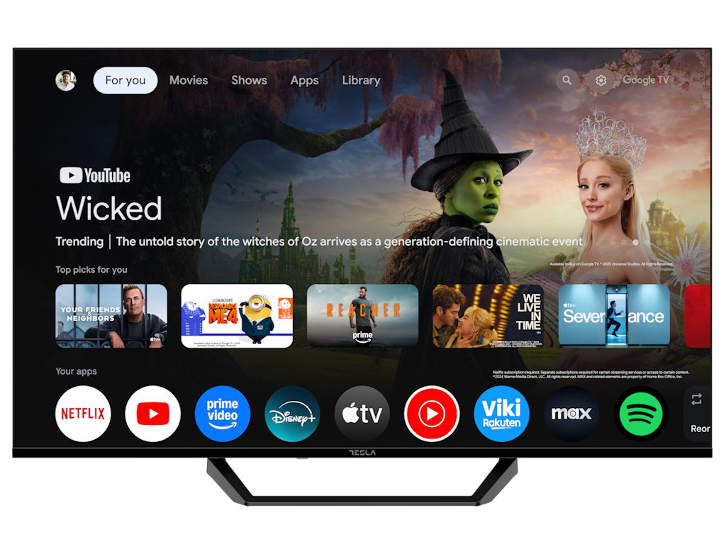 Tesla 40E655BFS LED TV 40" full HD, Google smart, HDMI x 3, USB x 2, DVB-T - T2 - C - S - S2