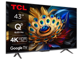 TCL 43C655 QLED TV 43" ultra HD, Google TV smart, AiPQ Pro Processor, T-screen Pro