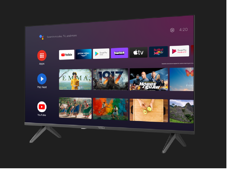 Tesla 43E635BFS LED TV 43" full HD, Android 11 smart TV, HDMI x 3, USB x 2, DVB-T2 - C - S2