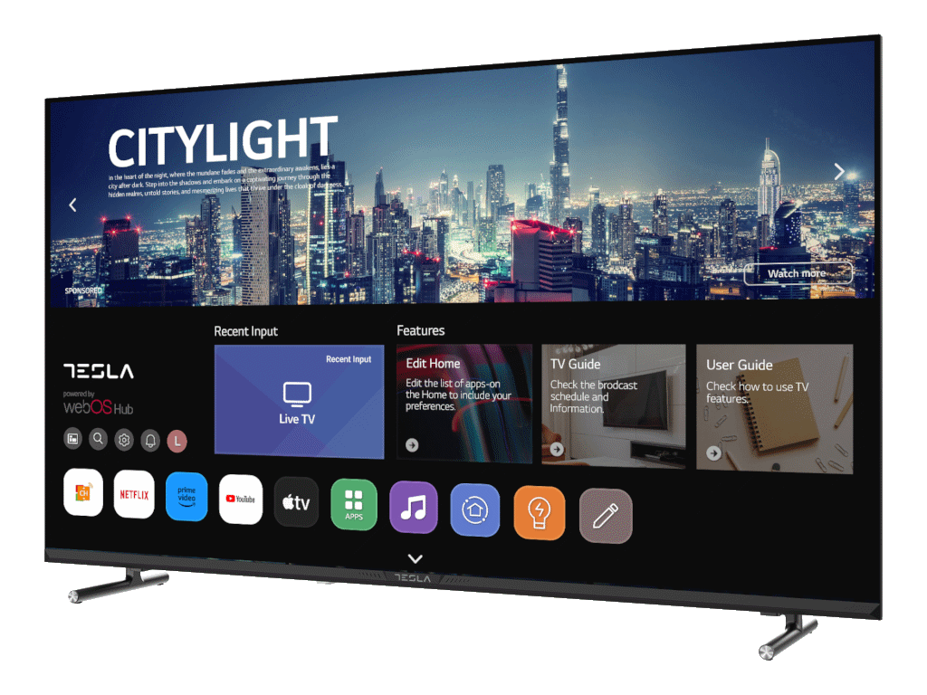 Tesla 43E645BUW LED TV 43" ultra HD, WebOS smart, Magic remote, ThinQ AI, DVB-T2 - C - S2