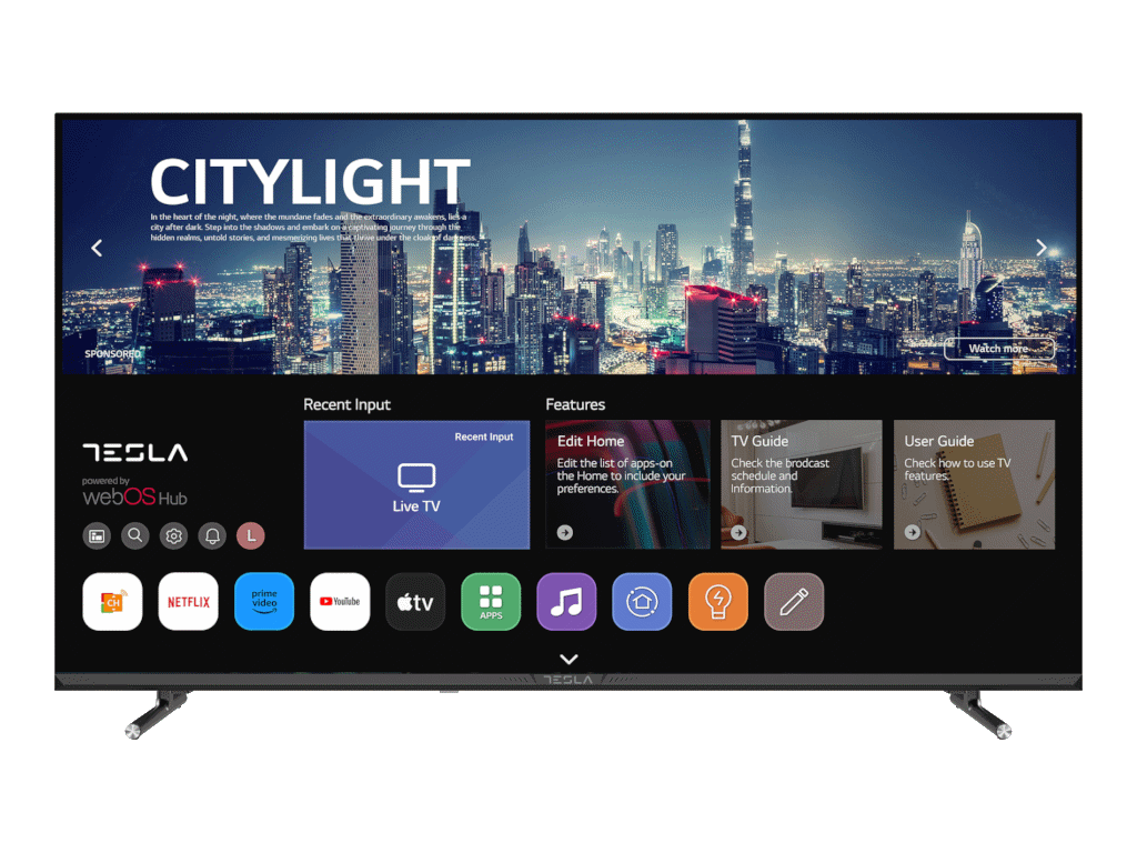 Tesla 43E645BUW LED TV 43" ultra HD, WebOS smart, Magic remote, ThinQ AI, DVB-T2 - C - S2