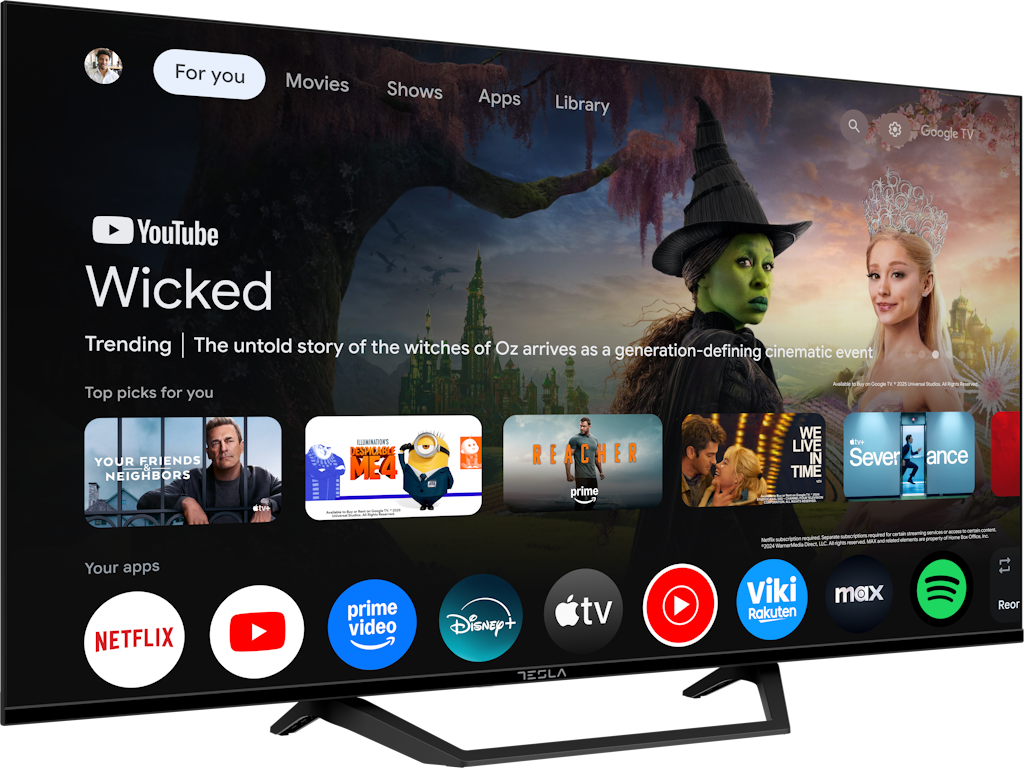 Tesla 43E655BFS LED TV 43" full HD, Google smart, HDMI x 3, USB x 2, DVB-T - T2 - C - S - S2