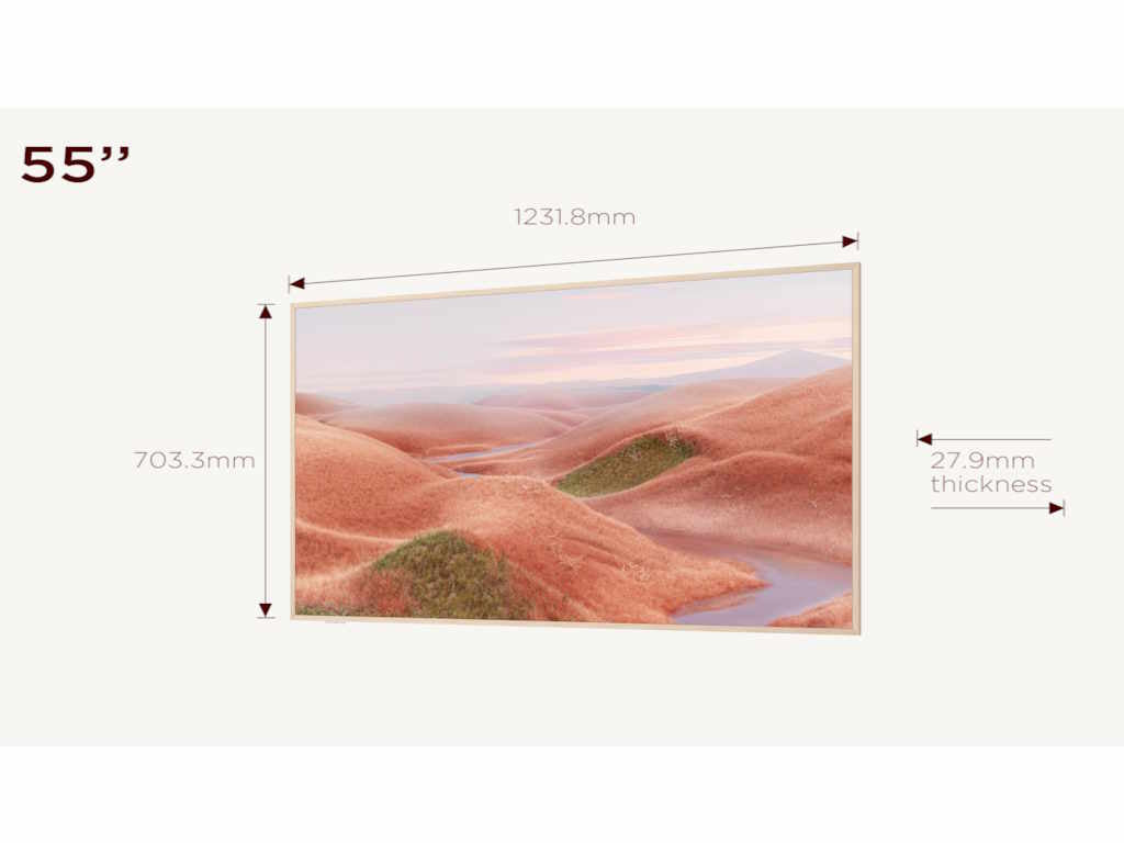 TCL 55A300W NXTFRAME QLED TV 55", Google TV smart, Panel refresh 120 Hz, AIPQ Processor