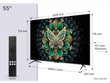 TCL 55C6K mini LED TV 55" ultra HD, Google TV smart, 512 Local Dimming Zones, 144Hz, Onkyo 2.1