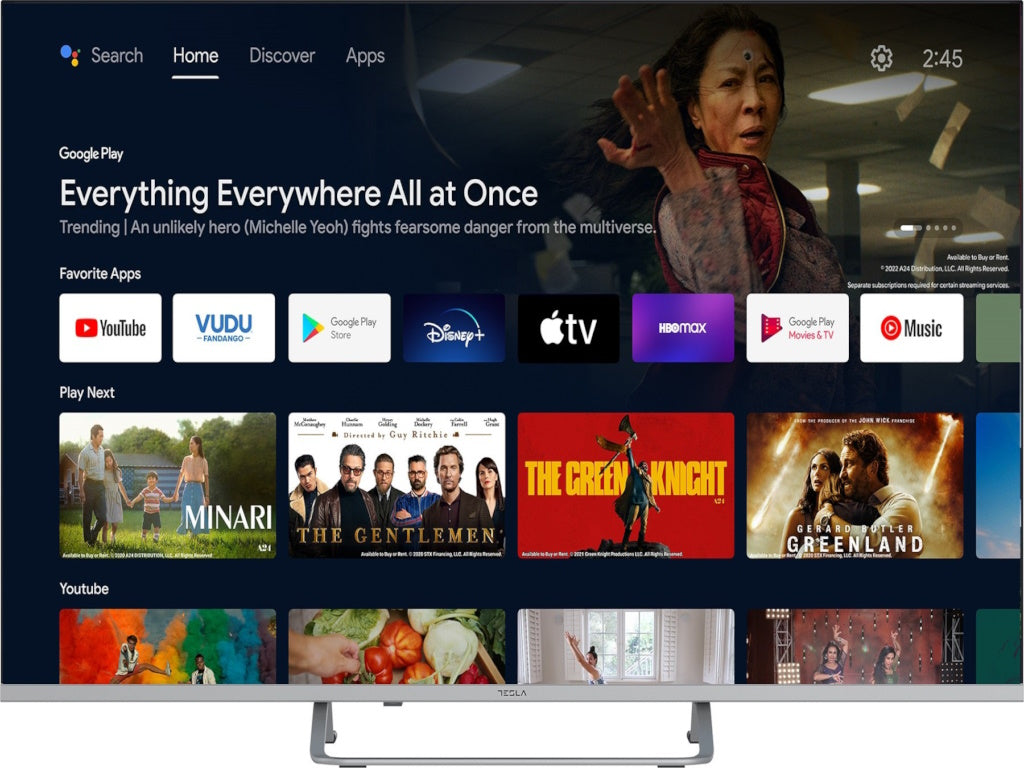 Tesla 55E635SUS LED TV 55" Ultra HD, Android 11 smart TV, HDMI x 3, USB x 2, DVB-T2 - C - S2