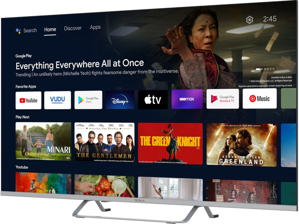 Tesla 55E635SUS LED TV 55" Ultra HD, Android 11 smart TV, HDMI x 3, USB x 2, DVB-T2 - C - S2