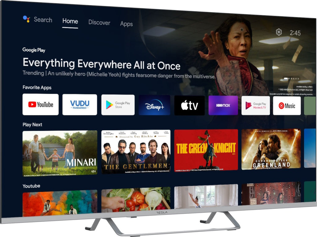 Tesla 55E635SUS LED TV 55" Ultra HD, Android 11 smart TV, HDMI x 3, USB x 2, DVB-T2 - C - S2