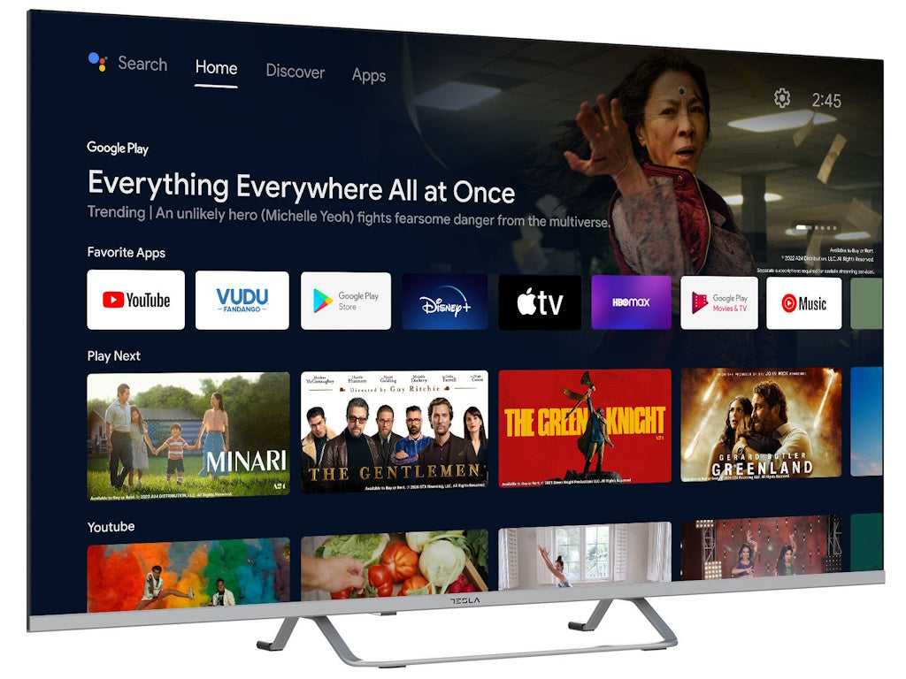 Tesla 55E635SUS LED TV 55" Ultra HD, Android 11 smart TV, HDMI x 3, USB x 2, DVB-T2 - C - S2