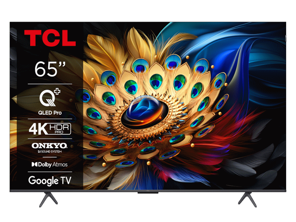 TCL 65C655 QLED TV 65" ultra HD, Google TV smart, AiPQ Pro Processor, T-screen Pro