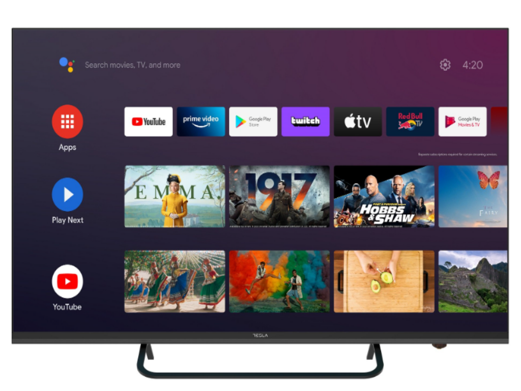 Tesla 65E635SUS LED TV 65" Ultra HD, Android 11 smart TV, HDMI x 4, USB x 2, DVB-T2 - C - S2