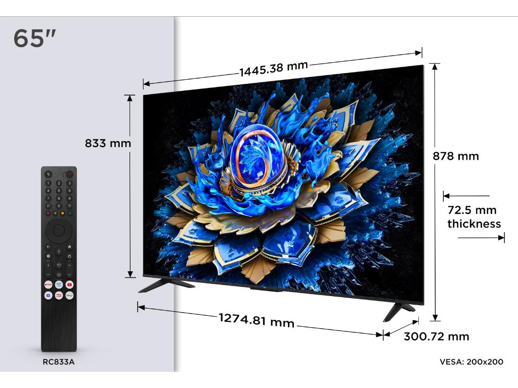 TCL 65T69C QLED TV 65" ultra HD, Google TV smart