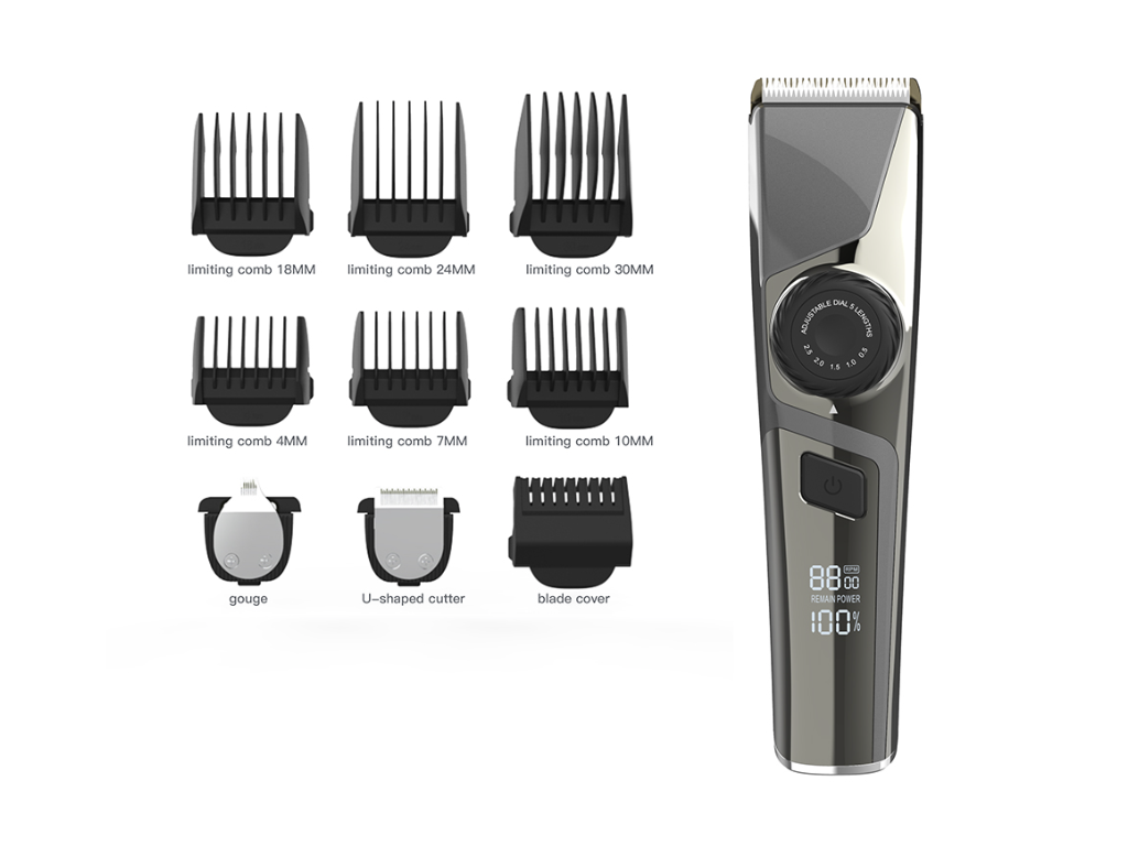 XO cordless hair clipper CF16 with digital display tarnish