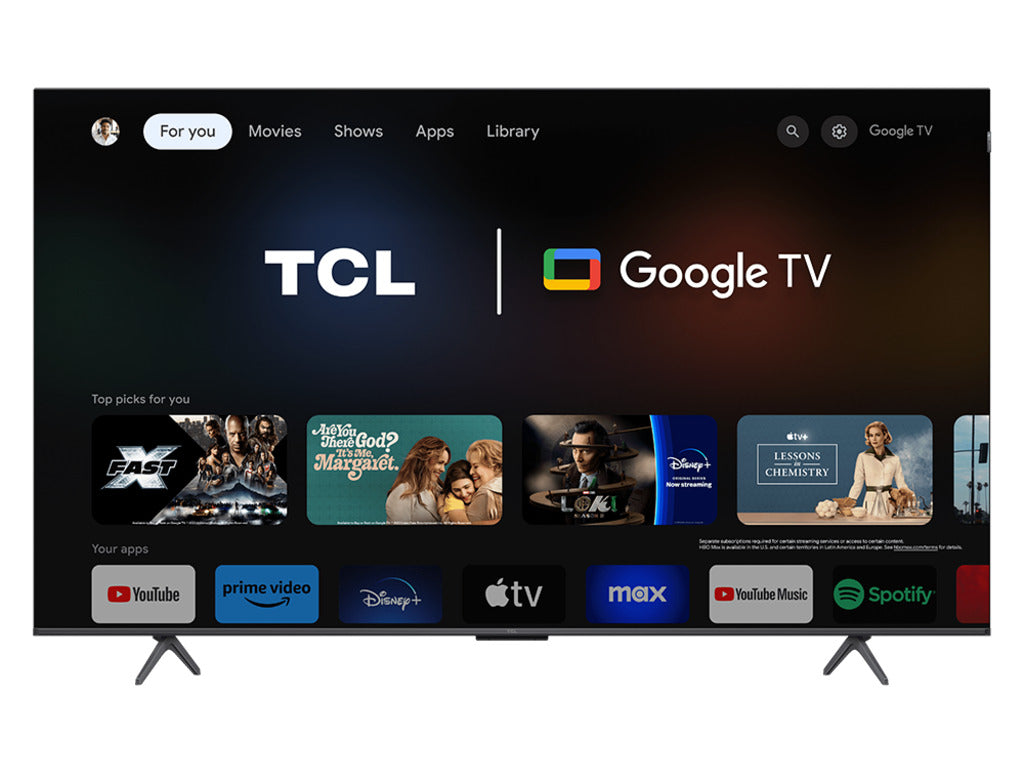 TCL 75C655 QLED TV 75" ultra HD, Google TV smart, AiPQ Pro Processor, T-screen Pro