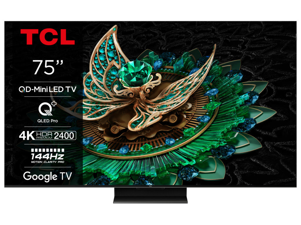 TCL 75C765 Mini LED TV 75" ultra HD, Google TV smart, 144Hz Motion Clarity PRO, Game master