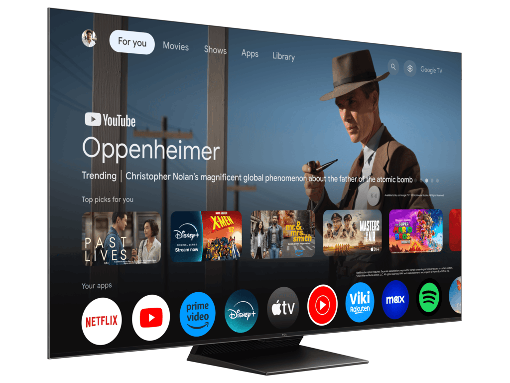 TCL 75C765 Mini LED TV 75" ultra HD, Google TV smart, 144Hz Motion Clarity PRO, Game master