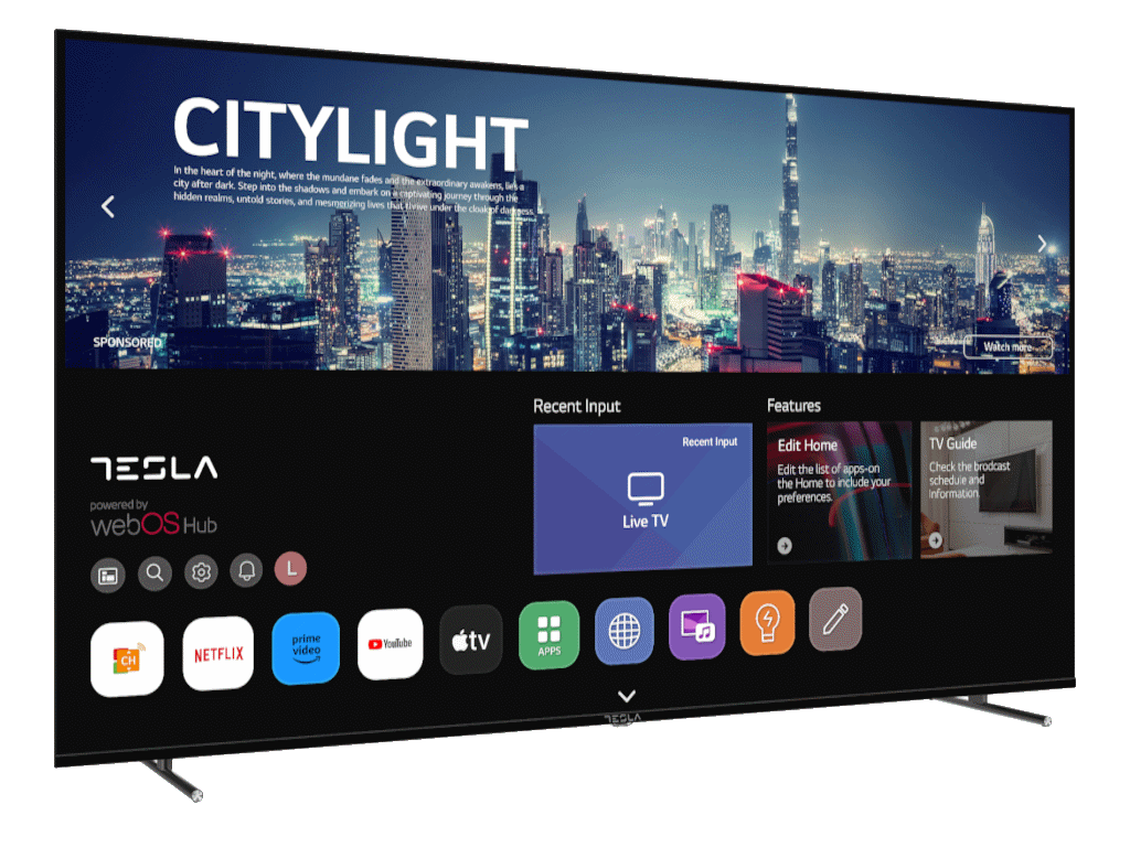 Tesla 75E645BUW LED TV 75" ultra HD, WebOS smart, Magic remote, ThinQ AI, DVB-T2 - C - S2