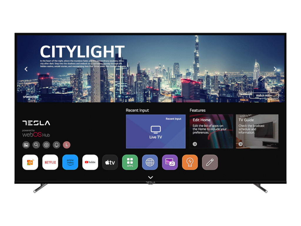 Tesla 75E645BUW LED TV 75" ultra HD, WebOS smart, Magic remote, ThinQ AI, DVB-T2 - C - S2