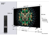 TCL 85C6K mini LED TV 85" ultra HD, Google TV smart, 512 Local Dimming Zones, 144Hz, Onkyo 2.1