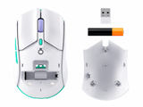HyperX Pulsefire Haste 2 Core Wireless - 100hr - White - AAA - 300 IPS - Up to 12000 DPI - Low-friction skates