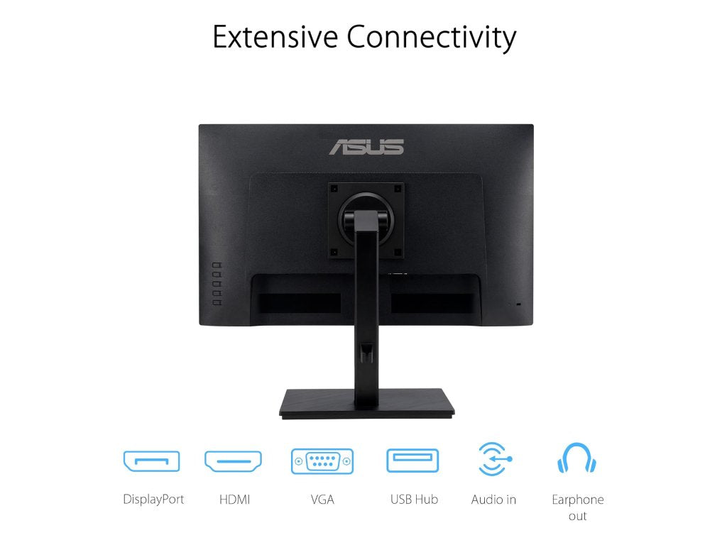 ASUS IPS Monitor VA24EQSB 23.8" Full HD, 75Hz, 5ms, DP - HDMI - VGA - USB Hub, Tilt - Pivot - HAS - Swivel
