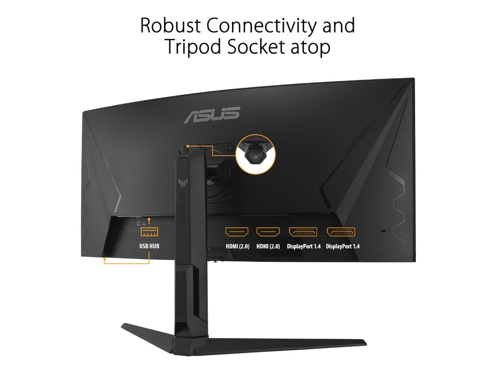ASUS TUF Gaming Curved Monitor VG34VQL3A, 34" WQHD 3440x1440, 180Hz, 1ms, DP*2 - HDMI*2, USB Hub, HAS
