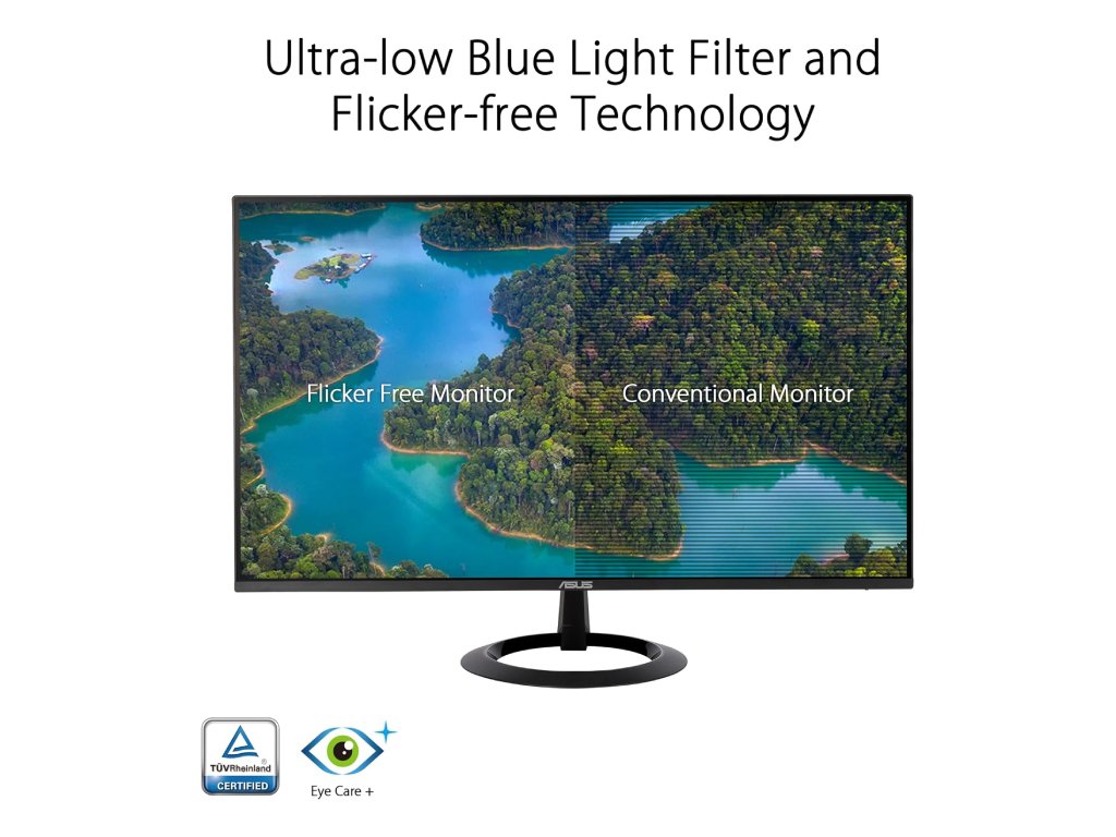 ASUS LED IPS Monitor VZ24EHF, 23.8", Full HD 1920x1080, 100Hz, 1 ms, Kontrast 1300:1,HDMI,75x75 VESA
