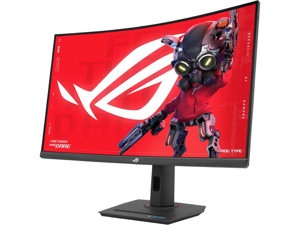 ASUS ROG Strix XG32WCS Curved Gaming Monitor, 31.5" 2560x1440, 180Hz, 1ms, DP - HDMI - USB-C, HAS,Swivel