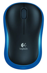 LOGITECH M185 Compact Wireless Mouse, 2.4 Ghz, 1000 dpi, 1 x AA Battery, 10 m, Blue