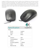 LOGITECH B100, Optical USB Mouse, Black OEM