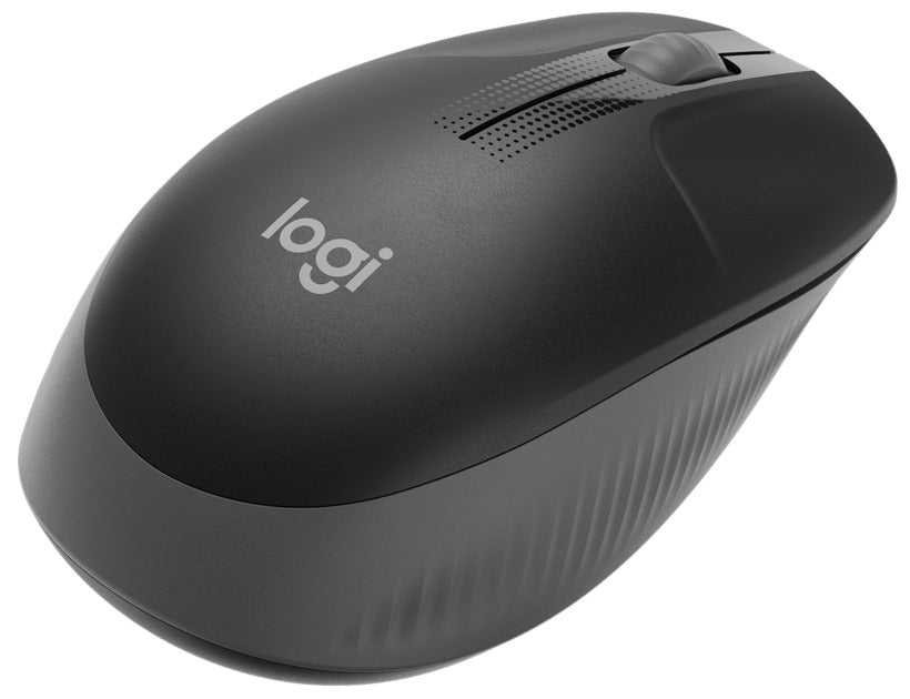 LOGITECH M190 Black Wireless Mouse, Full Size Curve Design, 18-month battery life (AA battery)