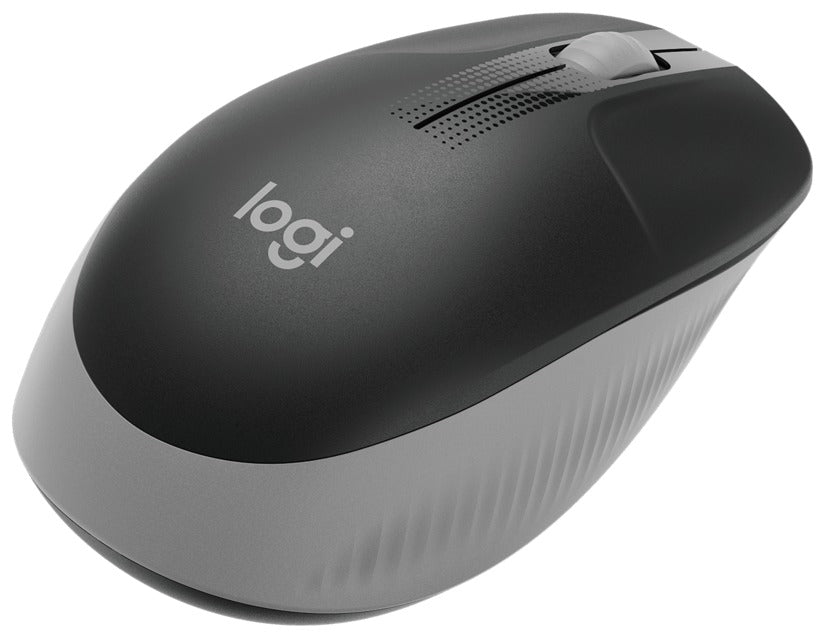 LOGITECH M190 Grey Wireless Mouse, Full Size Curve Design, 18-month battery life (AA battery)