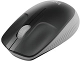 LOGITECH M190 Grey Wireless Mouse, Full Size Curve Design, 18-month battery life (AA battery)