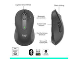 LOGITECH Signature M650 Wireless Bluetooth Mouse, Large, 4000 dpi, 10 m wireless range, Graphite