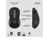 LOGITECH Signature M650 Wireless Bluetooth Mouse, 4000 dpi, 10 m wireless range, Graphite