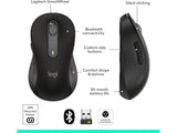 LOGITECH Signature M650 Wireless Mouse for Business, 400-4000 DPI, Bluetooth, 10m, 1x AA battery