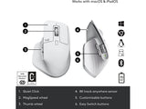 LOGITECH MX MASTER 3S Wireless Mouse,200-8000 DPI,7 buttons, 141 g,Rechargeable Li-Po battery,White