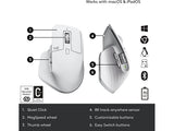 LOGITECH MX MASTER 3S Wireless Mouse,200-8000 DPI,7 buttons, 141 g,Rechargeable Li-Po battery,White