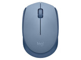 LOGITECH M171 Portable Wireless Mouse, 2.4 Ghz, 1000 dpi, 1 x AA Battery, 10 m, Blue - Grey