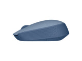 LOGITECH M171 Portable Wireless Mouse, 2.4 Ghz, 1000 dpi, 1 x AA Battery, 10 m, Blue - Grey
